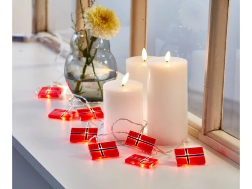 LED-kette Norwegischen Flaggen – Bild 3