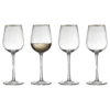 Lyngby Glas Palermo Gold Weissweinglas 4 Stck.