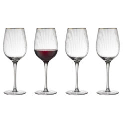 Lyngby Glas Palermo Gold Rotweinglas 4 Stck.